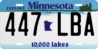 MN license plate 447LBA