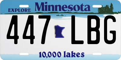 MN license plate 447LBG