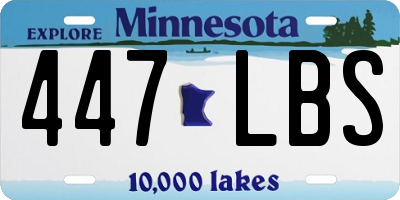 MN license plate 447LBS