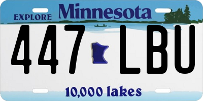 MN license plate 447LBU