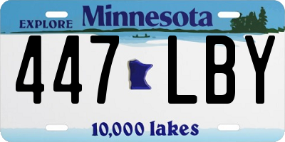MN license plate 447LBY