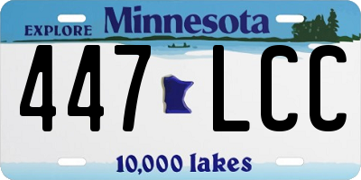 MN license plate 447LCC