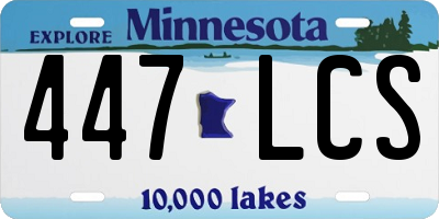 MN license plate 447LCS