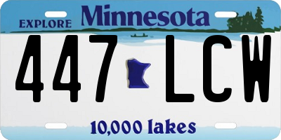 MN license plate 447LCW