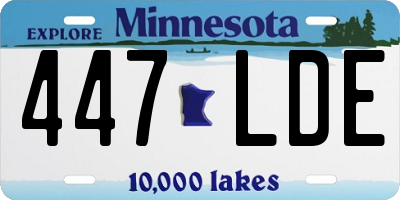 MN license plate 447LDE