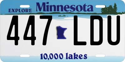 MN license plate 447LDU