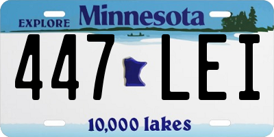 MN license plate 447LEI