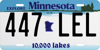 MN license plate 447LEL