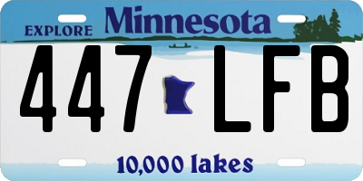 MN license plate 447LFB