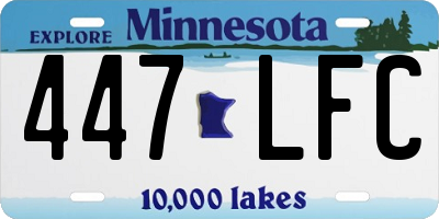 MN license plate 447LFC