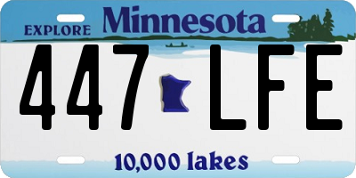 MN license plate 447LFE