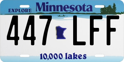 MN license plate 447LFF