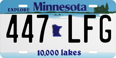 MN license plate 447LFG