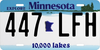 MN license plate 447LFH