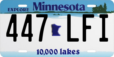 MN license plate 447LFI