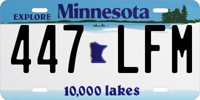 MN license plate 447LFM