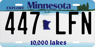 MN license plate 447LFN