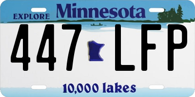 MN license plate 447LFP