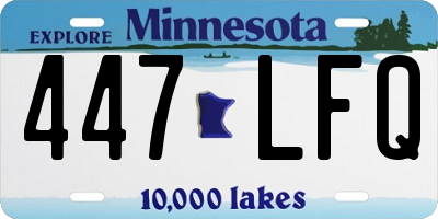 MN license plate 447LFQ
