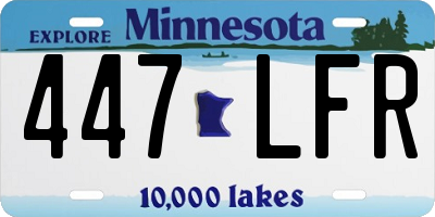 MN license plate 447LFR