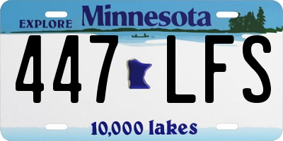 MN license plate 447LFS