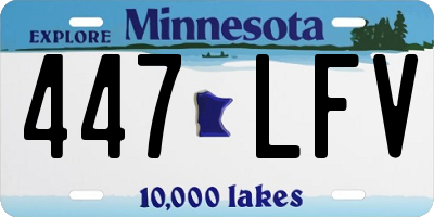MN license plate 447LFV