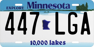 MN license plate 447LGA