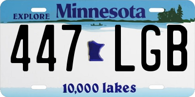 MN license plate 447LGB