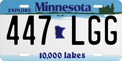 MN license plate 447LGG