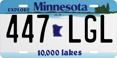 MN license plate 447LGL
