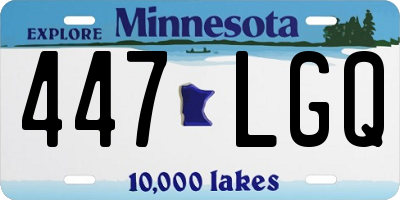 MN license plate 447LGQ