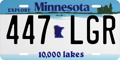 MN license plate 447LGR