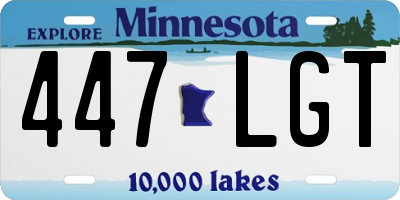 MN license plate 447LGT