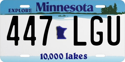 MN license plate 447LGU