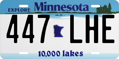 MN license plate 447LHE