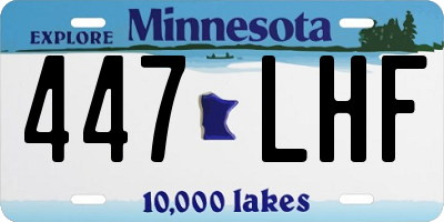 MN license plate 447LHF