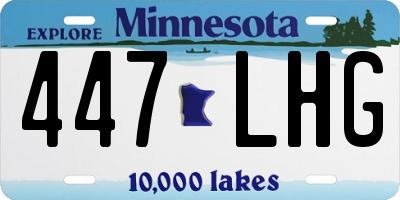 MN license plate 447LHG