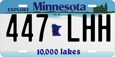 MN license plate 447LHH