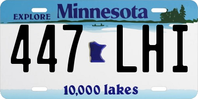 MN license plate 447LHI