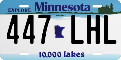 MN license plate 447LHL