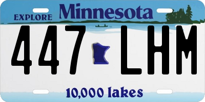 MN license plate 447LHM
