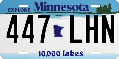 MN license plate 447LHN