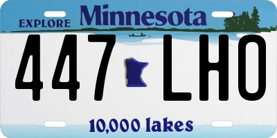 MN license plate 447LHO