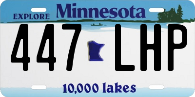 MN license plate 447LHP