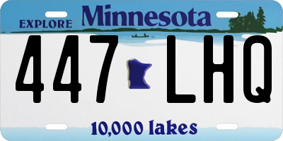MN license plate 447LHQ