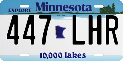 MN license plate 447LHR