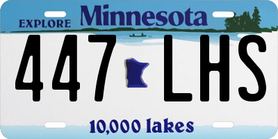MN license plate 447LHS