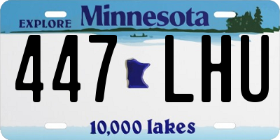 MN license plate 447LHU
