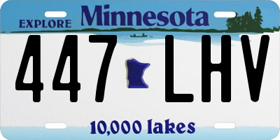 MN license plate 447LHV