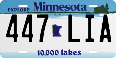 MN license plate 447LIA